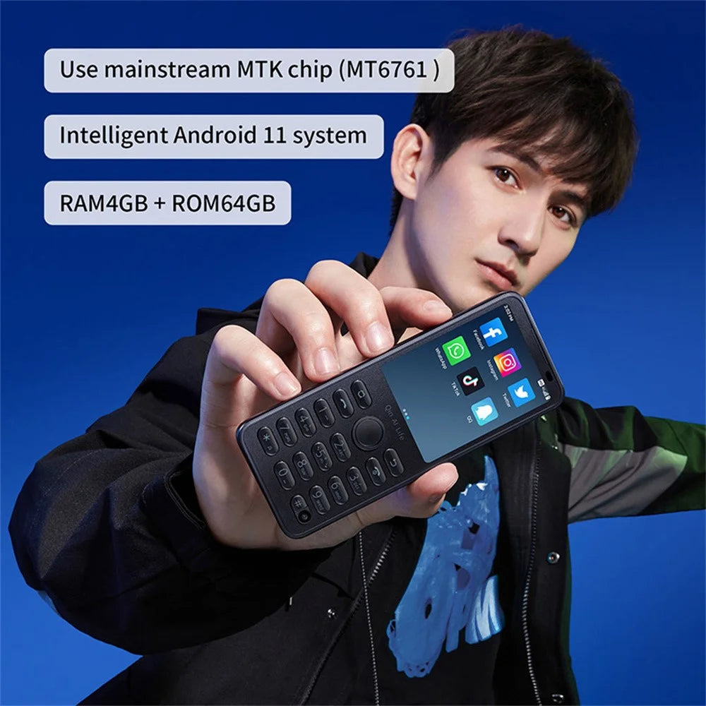 Qin F21 Pro Smart Keypad Phone 5MP Rear + 2MP Front Camera 2.8 Inch Touchscreen Android 11 Cellphone, 3GB+32GB - White - 4