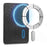 MC-W30 Magnetic Card Holder Button PU Leather Card Bag - Black - 1