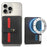 MC-W30 Magnetic Card Holder Button PU Leather Card Bag - Black - 2