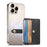 MC-W30 Magnetic Card Holder Button PU Leather Card Bag - Black - 4