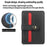 MC-W30 Magnetic Card Holder Button PU Leather Card Bag - Black - 6