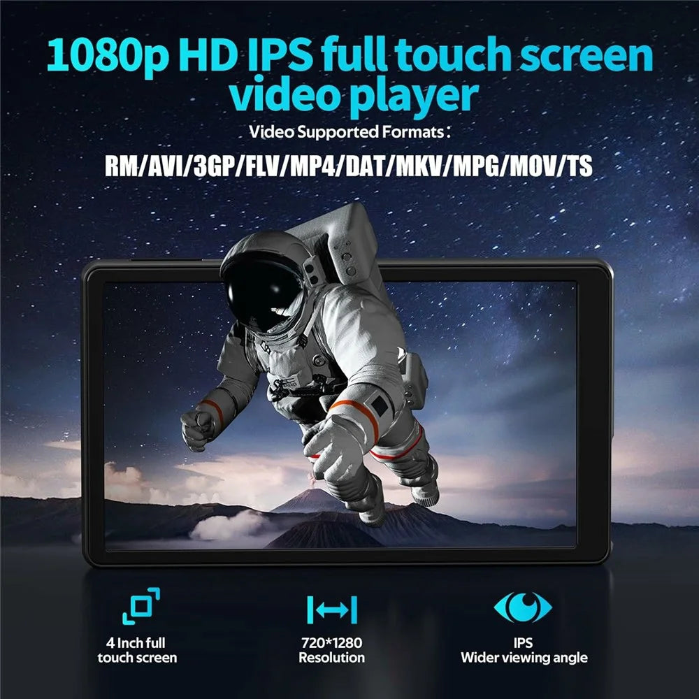 UNIWA MP004 3GB+32GB Mini Tablet 4.0 Inch IPS Screen Android 14 MP4 Player - Black - 3