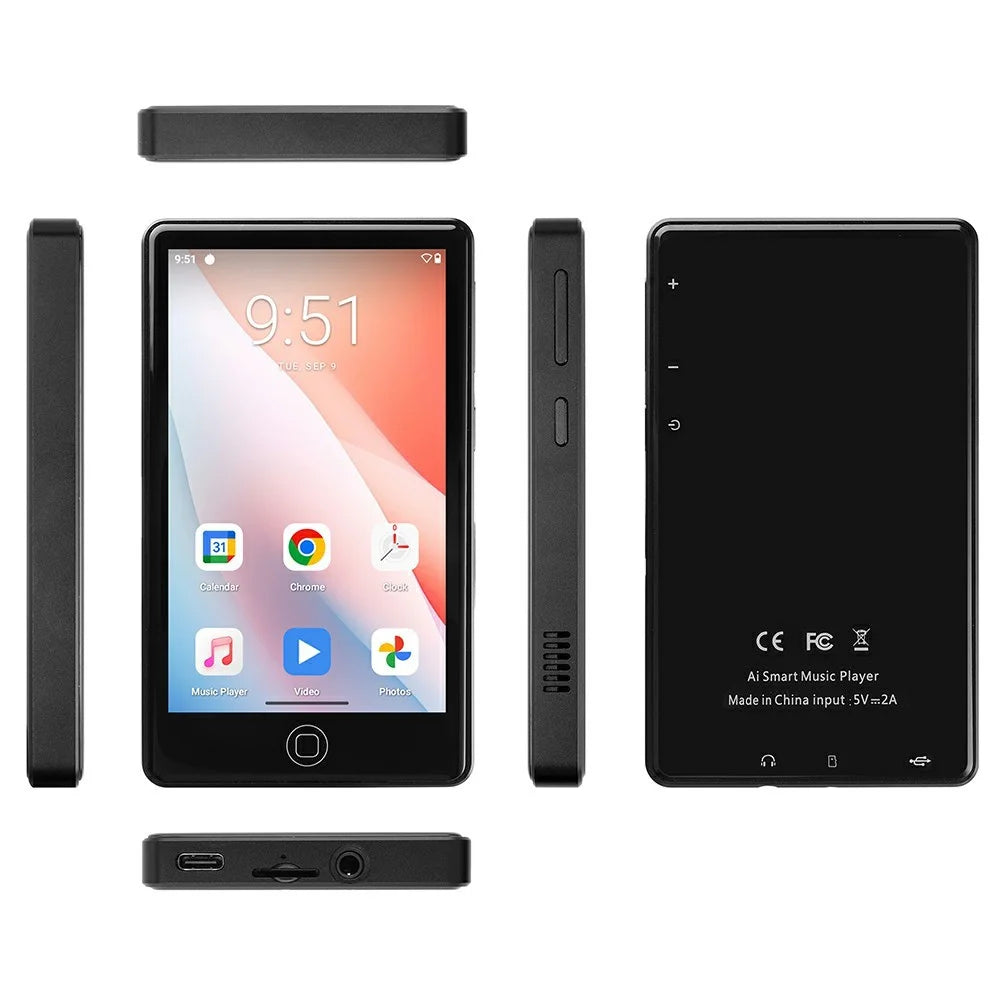 UNIWA MP004 3GB+32GB Mini Tablet 4.0 Inch IPS Screen Android 14 MP4 Player - Black - 6