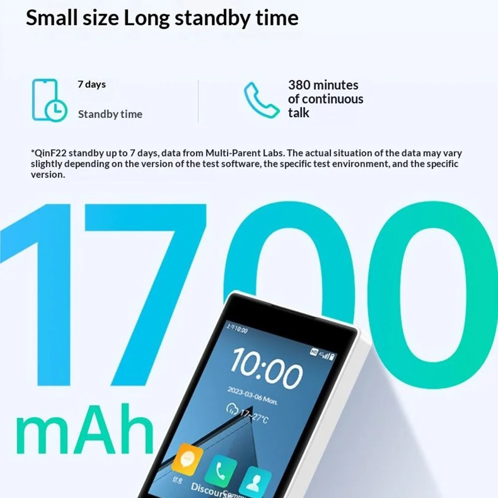 QIN F22 2.8 Inch MTK6739 3GB 32GB 4G Smart Mini Phone Android 11 Touchscreen Smartphone - White - 3