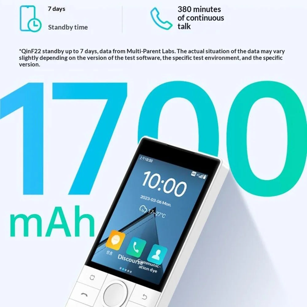 QIN F22 2.8 Inch MTK6739 2+16GB 4G Smart Mini Phone Android 11 Touchscreen Smartphone - White - 2