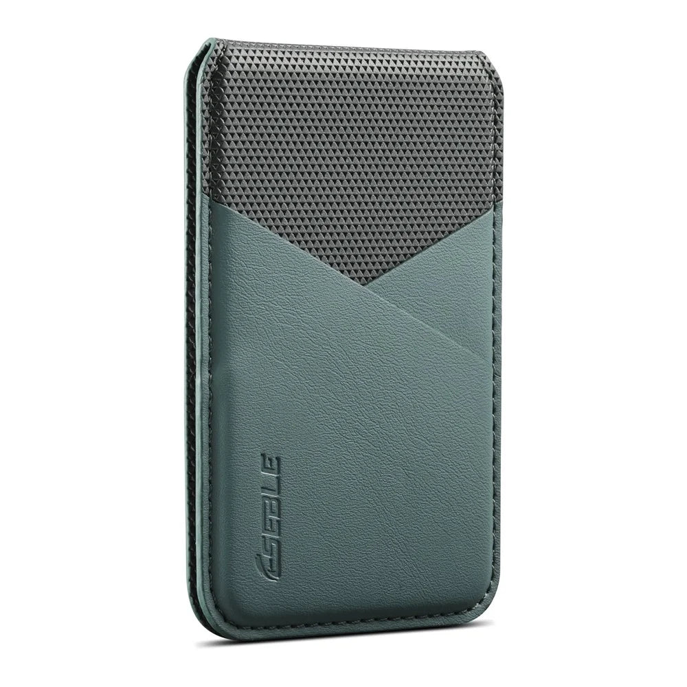 ESEBLE S3 RFID Blocking Magnetic Card Holder Kickstand PU Leather Phone Back Wallet Compatible with MagSafe - Green - 1