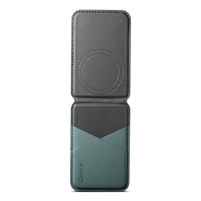 ESEBLE S3 RFID Blocking Magnetic Card Holder Kickstand PU Leather Phone Back Wallet Compatible with MagSafe - Green - 3