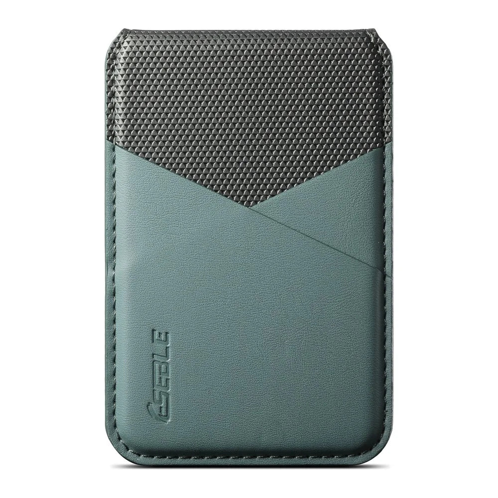 ESEBLE S3 RFID Blocking Magnetic Card Holder Kickstand PU Leather Phone Back Wallet Compatible with MagSafe - Green - 5