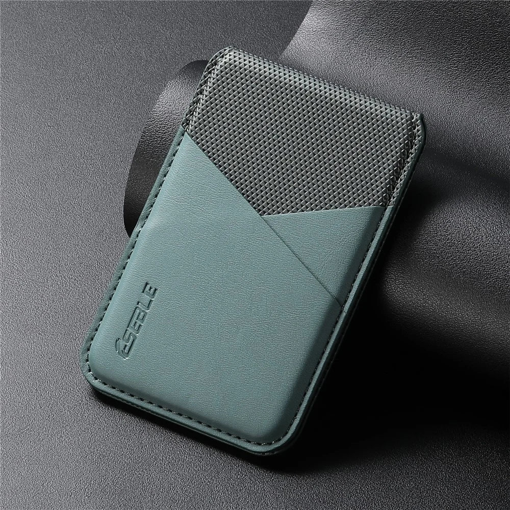 ESEBLE S3 RFID Blocking Magnetic Card Holder Kickstand PU Leather Phone Back Wallet Compatible with MagSafe - Green - 6