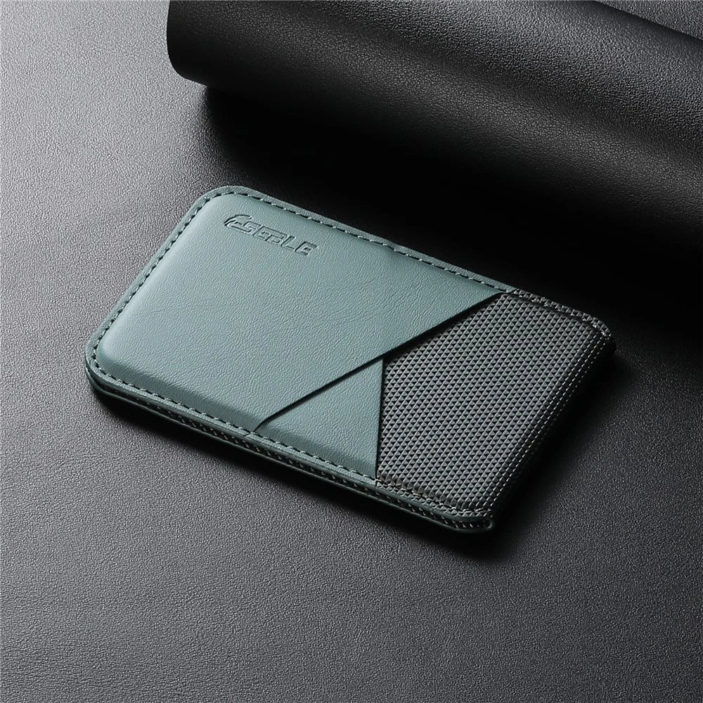 ESEBLE S3 RFID Blocking Magnetic Card Holder Kickstand PU Leather Phone Back Wallet Compatible with MagSafe - Green - 7
