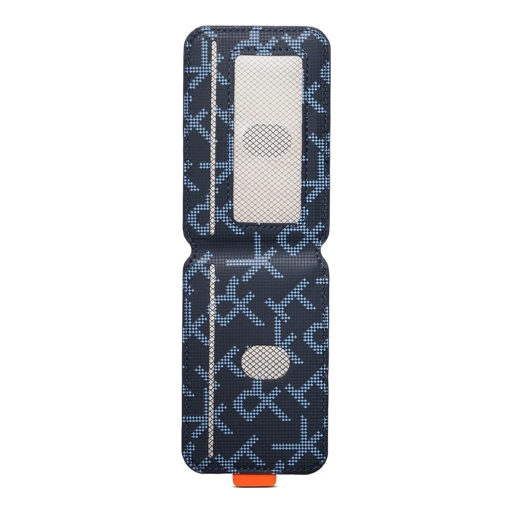 ESEBLE S5 RFID Blocking Magnetic Card Holder Kickstand Letter Print Leather Phone Wallet Compatible with MagSafe - Sapphire - 2