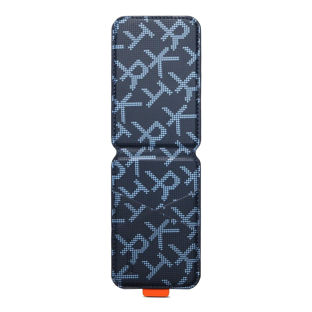 ESEBLE S5 RFID Blocking Magnetic Card Holder Kickstand Letter Print Leather Phone Wallet Compatible with MagSafe - Sapphire - 3