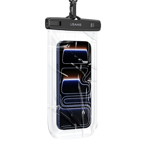 USAMS YD016 Touch Screen Underwater Pouch for Phones Up To 7.2 Inch IPX8 Waterproof Bag with Lanyard - Transparent - 1