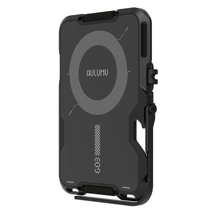 AULUMU G03 Multifunctional Magnetic Wallet Stand Card Holder Phone Grip Compatible with MagSafe with AirTag Holder - Carbon Fiber Style - 3
