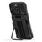 AULUMU G03 Multifunctional Magnetic Wallet Stand Card Holder Phone Grip Compatible with MagSafe with AirTag Holder - Carbon Fiber Style - 4