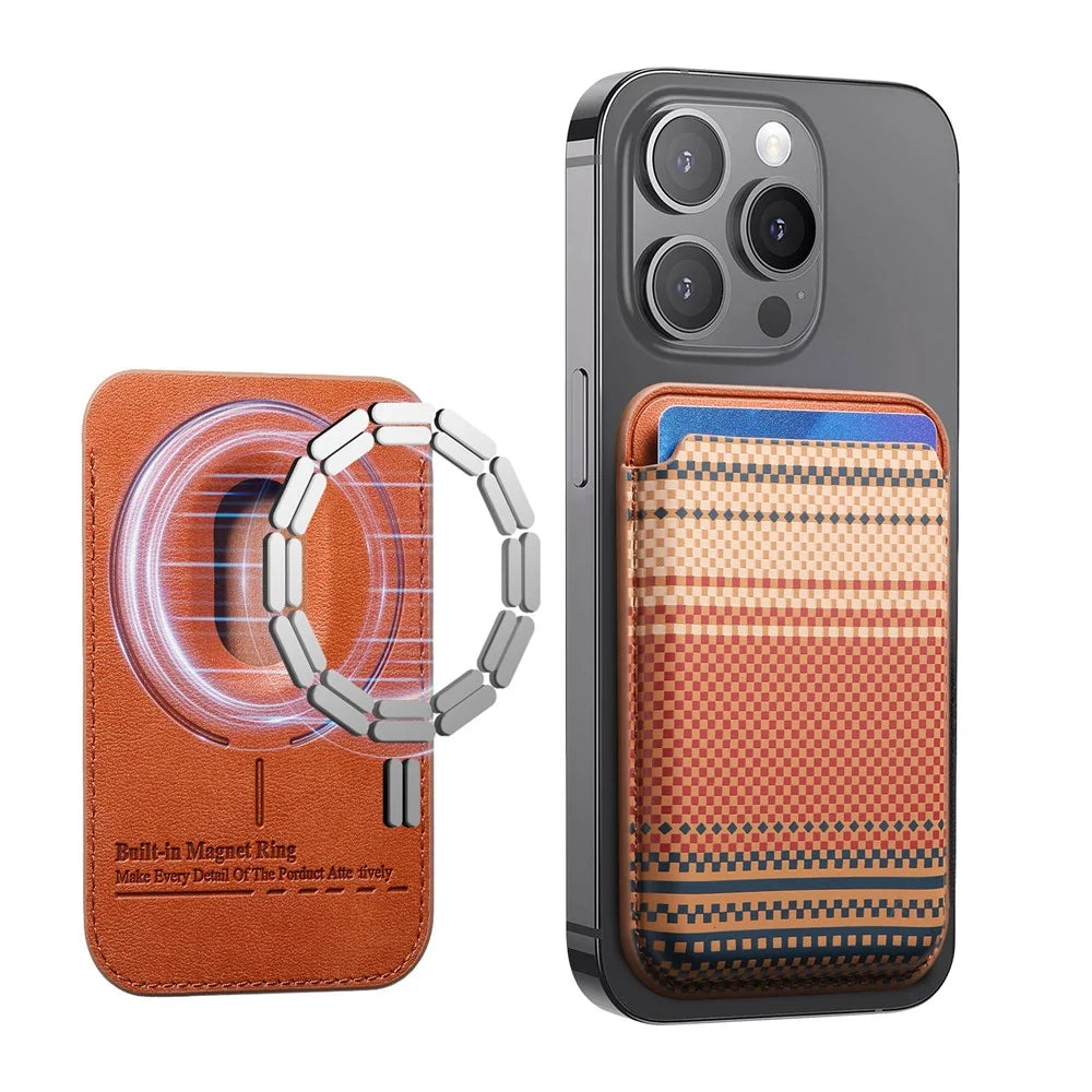 MC-W39 Magnetic Card Holder Slim Phone Wallet Compatible with MagSafe - Brown - 5