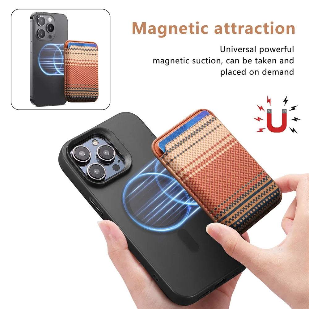 MC-W39 Magnetic Card Holder Slim Phone Wallet Compatible with MagSafe - Brown - 6