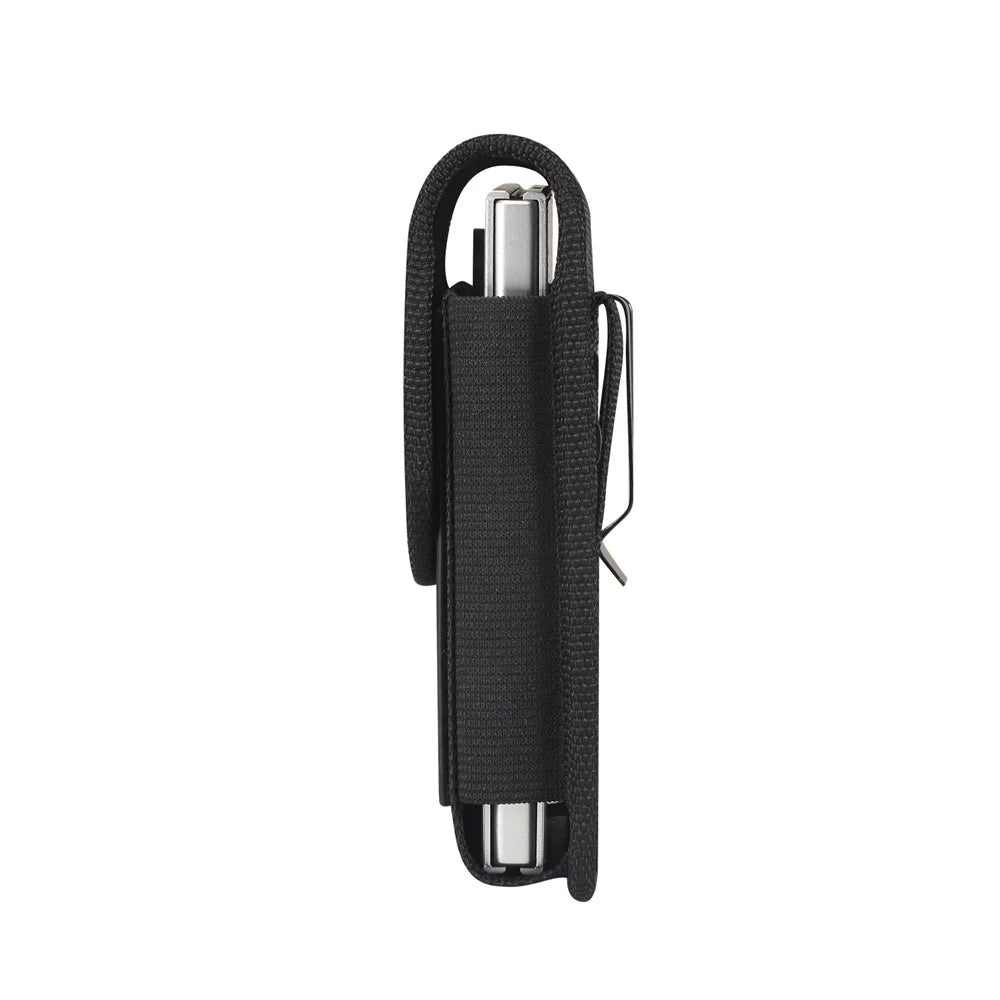 Magnetic Oxford Fabric Foldable Phone Holster Universal Belt Clip Pouch with Card Slots - Black - 7