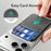 BINFEN COLOR BFK41 Magnetic Card Holder RFID Blocking Phone Wallet with Kickstand Function for iPhone 12 - 17 Series - Black - 4