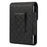 Grid Pattern PU Leather Phone Waist Bag Vertical Pouch Holster with Belt Clip - Black - 2