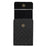 Grid Pattern PU Leather Phone Waist Bag Vertical Pouch Holster with Belt Clip - Black - 3