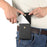 Grid Pattern PU Leather Phone Waist Bag Vertical Pouch Holster with Belt Clip - Black - 7