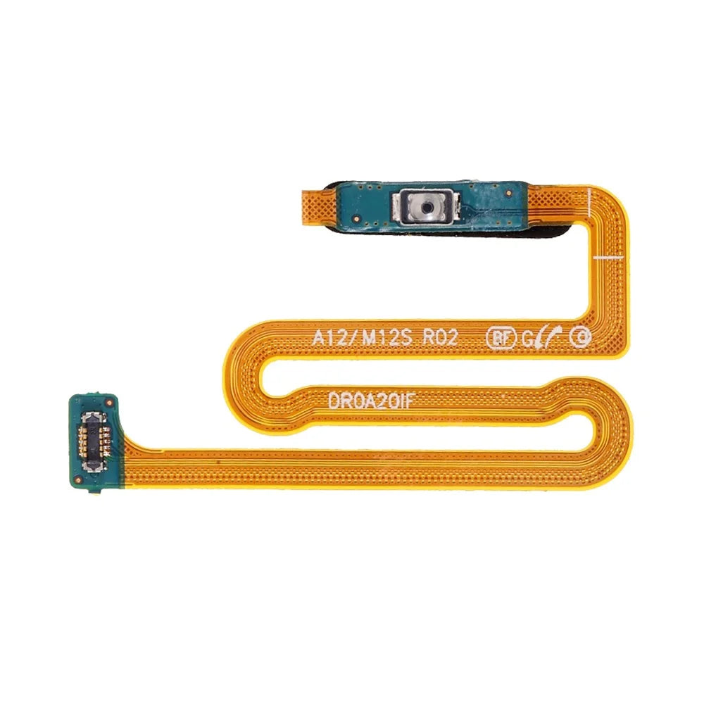 OEM Power Button Fingerprint Identification Flex Cable (with Fingerprint Recognition Function) (without Logo) for Samsung Galaxy A12 - Black - 2