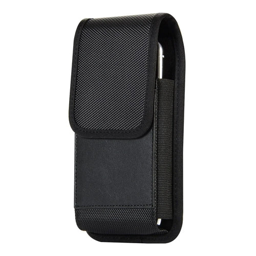 6.0 inch Universal Cell Phone Pouch Nylon Holster Case Waist Clip-On Holster Bag Card Storage Pocket Holder - 1