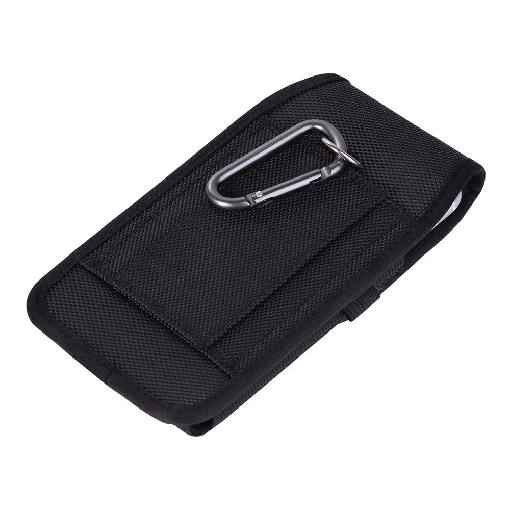 6.0 inch Universal Cell Phone Pouch Nylon Holster Case Waist Clip-On Holster Bag Card Storage Pocket Holder - 5