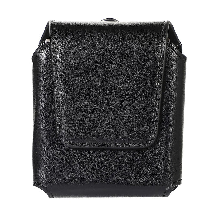 For Samsung Galaxy Z Flip3 5G / Flip4 5G / Huawei P50 Pocket / Motorola Razr 2022 5G 4.5-inch Genuine Leather Waist Bag Vertical Cell Phone Belt Loop Holster Case Mini Travel Pouch - 1