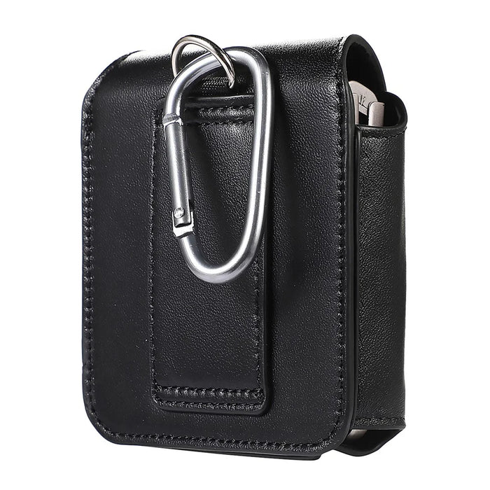 For Samsung Galaxy Z Flip3 5G / Flip4 5G / Huawei P50 Pocket / Motorola Razr 2022 5G 4.5-inch Genuine Leather Waist Bag Vertical Cell Phone Belt Loop Holster Case Mini Travel Pouch - 2