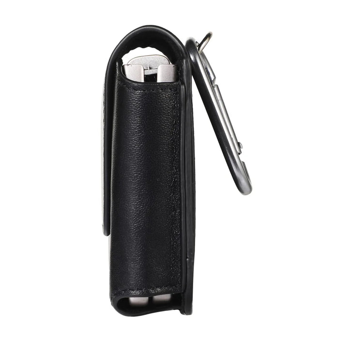 For Samsung Galaxy Z Flip3 5G / Flip4 5G / Huawei P50 Pocket / Motorola Razr 2022 5G 4.5-inch Genuine Leather Waist Bag Vertical Cell Phone Belt Loop Holster Case Mini Travel Pouch - 6
