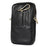 PU Leather Phone Pouch Universal Carry Case Waist Bag Multi-Purpose Belt Clip Card Holder Pouch Zipper Holster with Carabiner - Black - 1