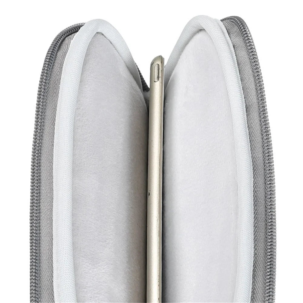 Anti-Drop Sleeve Bag for 10.5-inch Tablets Portable Carrying Case with Outer Pouch - Light Grey - 5