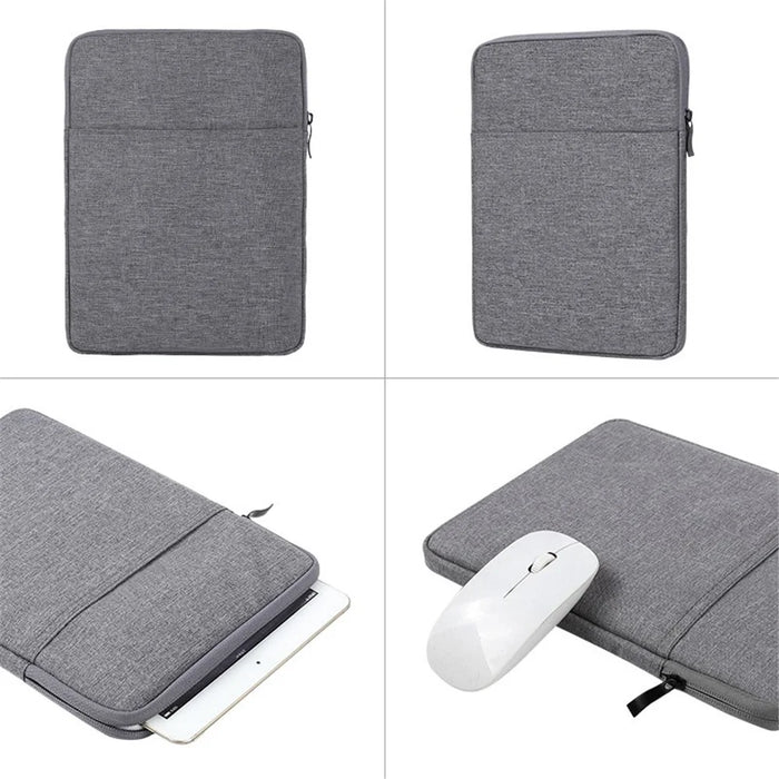 Slim Carrying Case for 8-inch Tablets Sleeve Bag Waterproof Protective Bag with Pouch - Black - 6