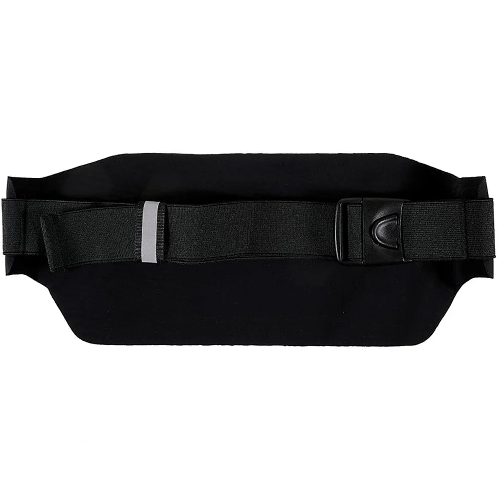Ultra-thin Dual Zipper Outdoor Running Sports Waist Bag 7.2-inch Phone Storage Fanny Pack - Black - 2