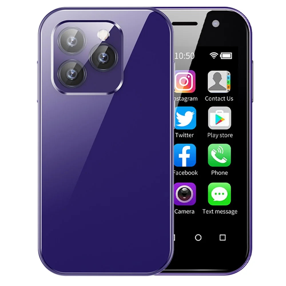 SOYES XS14 Pro 3GB+64GB 3.0'' 4G Mini Smartphone Dual Sim Student Pocket Mobile Phone - Purple - 1