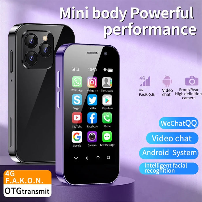 SOYES XS14 Pro 3GB+64GB 3.0'' 4G Mini Smartphone Dual Sim Student Pocket Mobile Phone - Purple - 3