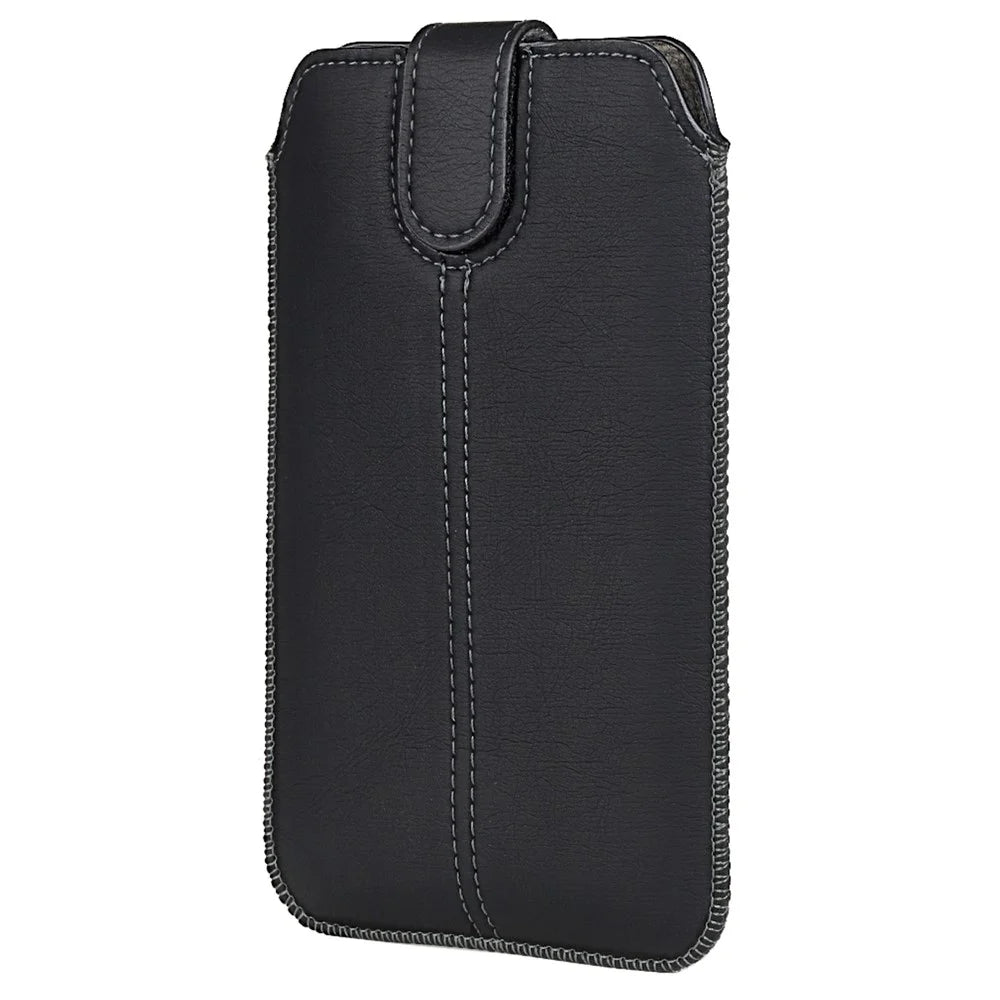 18.5 x 10.8cm Vertical Phone Belt Bag for 7.0 inch Mobile Phones Waist Pouch Universal PU Leather Phone Holder - 1