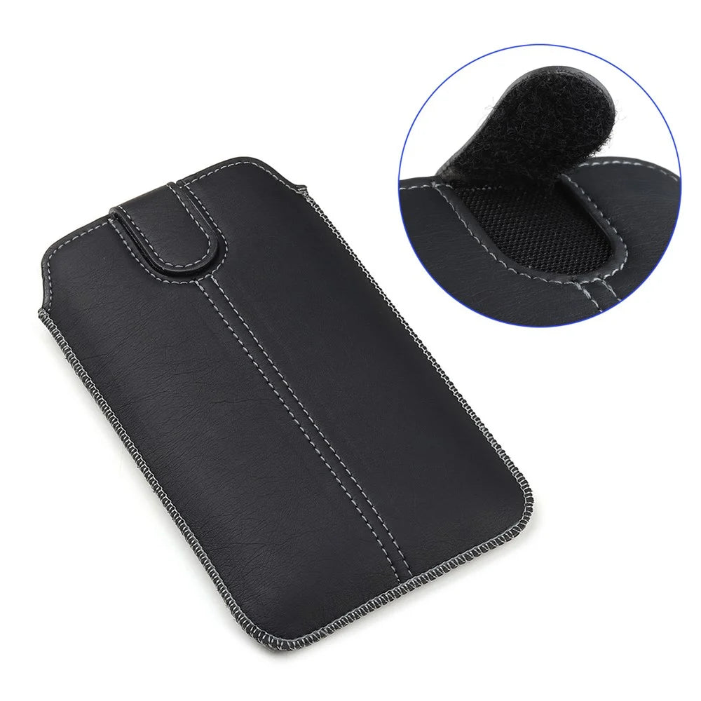 18.5 x 10.8cm Vertical Phone Belt Bag for 7.0 inch Mobile Phones Waist Pouch Universal PU Leather Phone Holder - 5