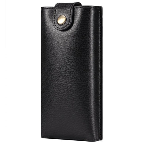 PU Leather Cell Phone Waist Bag Belt Loop Pouch Rotary Belt Clip Security Purse Phone Case for Foldable Phones - Black - 1