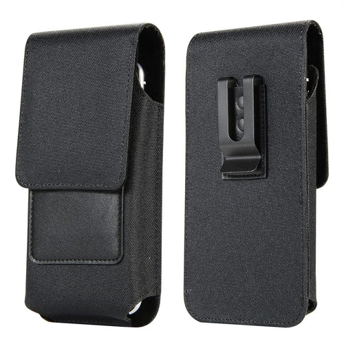 Phone Holster Waist Bag for 5.5-6.5 inch Phone , Nylon+PU Leather Card Holder Pouch, Size: 16.5*8.6*2CM - 1