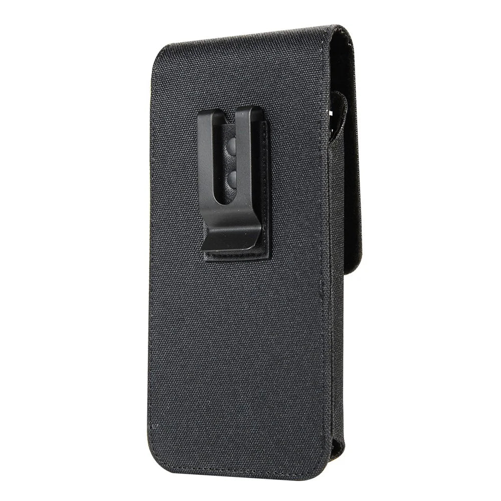 Waist Bag for 5.2 inch Phone , Nylon+PU Leather Vertical Phone Pouch Holster, Size: 15.6*8*2CM - 5