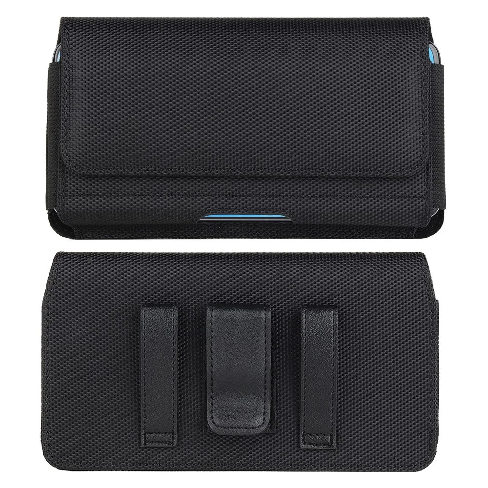 7 inch Mobile Phone Waist Bag with Magnetic Closure PU Leather Phone Belt Pouch, 18.3 x 9.3 x 2cm - 1