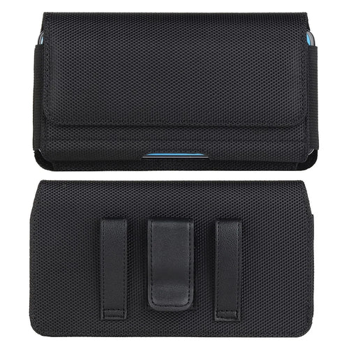 7 inch Mobile Phone Waist Bag with Magnetic Closure PU Leather Phone Belt Pouch, 18.3 x 9.3 x 2cm - 1