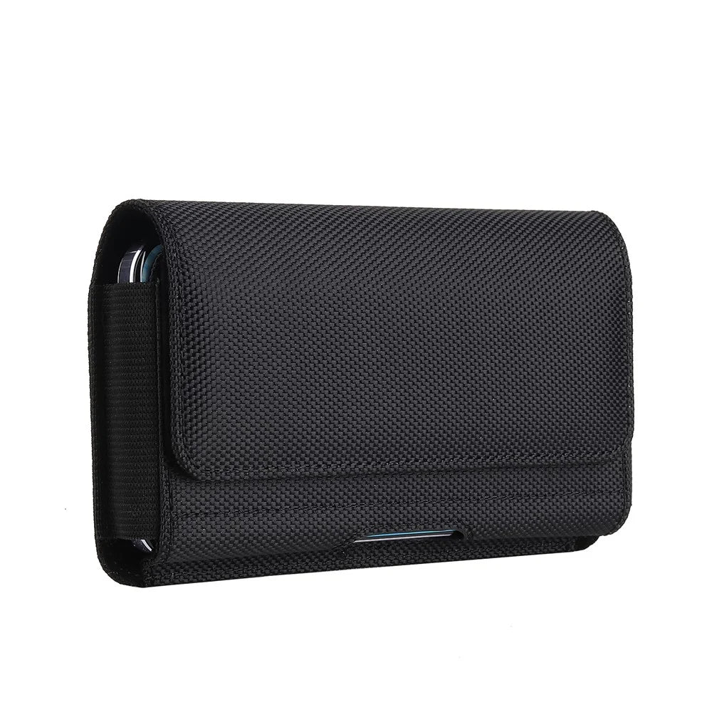 7 inch Mobile Phone Waist Bag with Magnetic Closure PU Leather Phone Belt Pouch, 18.3 x 9.3 x 2cm - 5