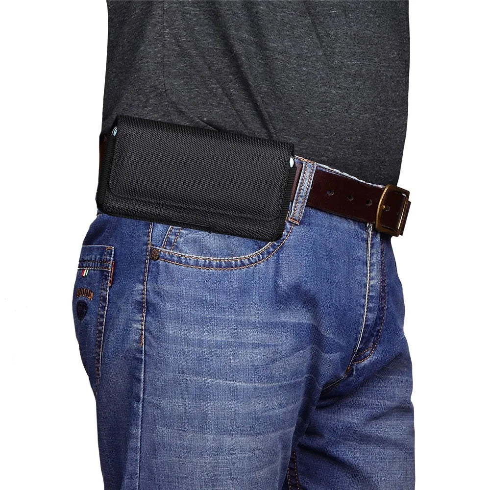 16 x 8.8 x 2cm PU Leather Waist Bag for 6.1 inch Cell Phone Magnetic Closure Phone Belt Pouch - 2