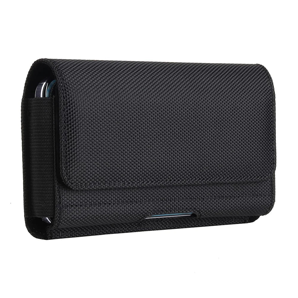 16 x 8.8 x 2cm PU Leather Waist Bag for 6.1 inch Cell Phone Magnetic Closure Phone Belt Pouch - 5