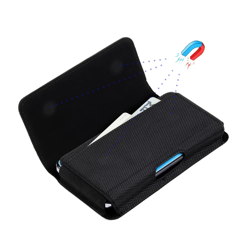 6.7 inch Cellphone Waist Pouch PU Leather Phone Belt Bag with Magnetic Closure, 17 x 9.2 x 2cm - 7