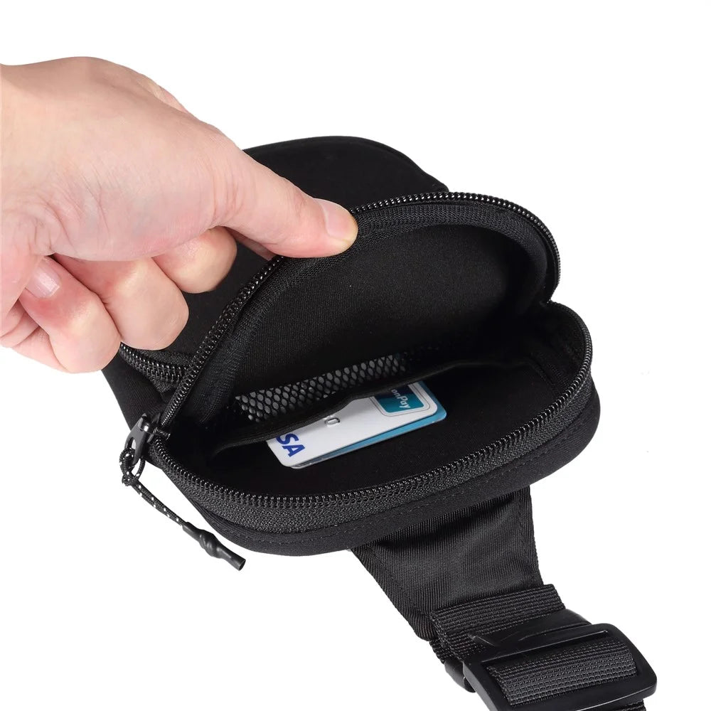 Portable Cell Phone Crossbody Bag for 5.5 / 6.5 / 6.9 / 7.2 inch Lightweight Mini Shoulder Bag for 5.5 / 6.5 / 6.9 / 7.2 inch Nylon Travel Sling Chest Bag for 5.5 / 6.5 / 6.9 / 7.2 inch - Black - 6